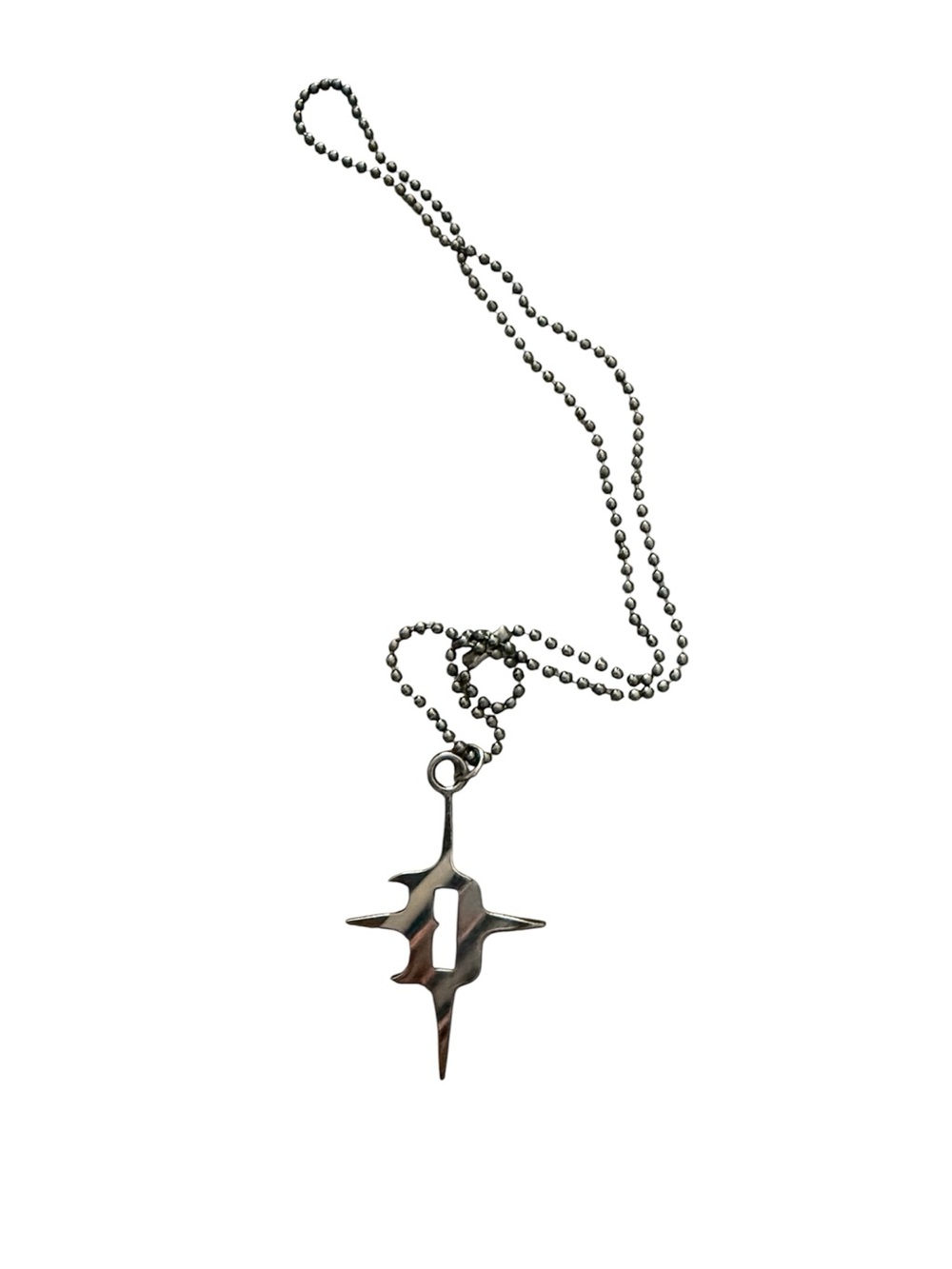 Silver Spike Cross Pendant Necklace dollskill darker waves